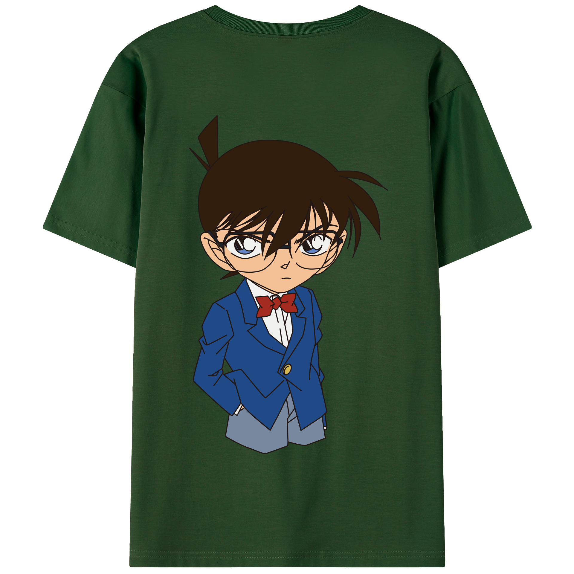 （画像用） 名探偵コナン 江戸川 コナン Detective Conan Conan Edogawa 綿100％半袖Tシャツ（背面プリント）